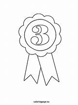 Place 3nd Medal Rosette Coloring Reddit Email Twitter sketch template