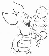 Coloring Ice Cream Pages Eating Piglet Cone Sundae Colouring Popular Friendship Bracelets Pritable Library Clipart Coloringhome sketch template