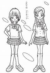 Precure Coloring Pages Suite Template Pretty Cure sketch template
