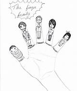 Finger Family Coloring Pages Puppets Template sketch template