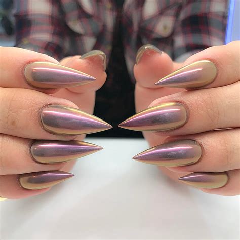 stunning chrome nail ideas  rock  latest nail trend styles weekly