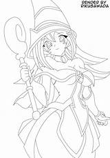 Girl Magician Dark Coloring Pages Getcolorings sketch template