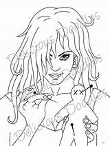 Voodoo Priestess sketch template