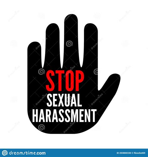 stop sexual harassment symbol stock illustration illustration of