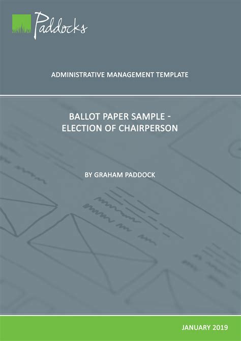 template ballot paper sample election  chairperson