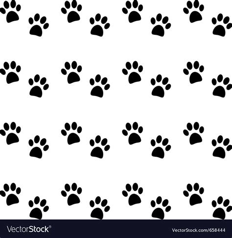 background  black paw prints royalty  vector image