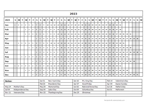 calendar template year   glance  printable templates