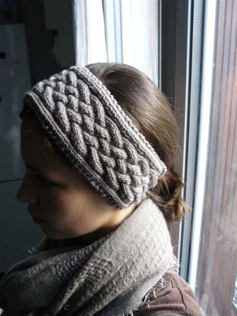 woven home knitting projects cabled headband