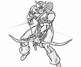 Avengers Hawkeye Gratuit sketch template