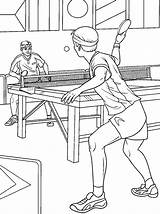 Ping Pong Tafeltennis Olympiques Ausmalen теннис раскраски Visit Colorier sketch template