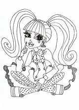 Monster Coloring High Pages Printable Draculaura Print Sheets Dolls Sheet Colouring Color February Kids Popular Outs Fullsize 1144 1600 Ghoulia sketch template