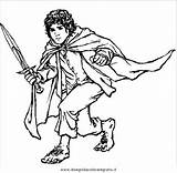 Frodo Anelli Signore Herr Ringe Kleurplaten Ausmalbilder Hobbit Dacolorare Ausmalbild Pierscieni Cartoni Kleurplaat Condividi Baggins sketch template