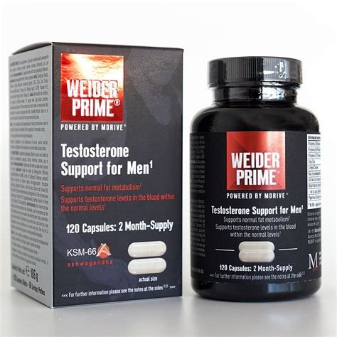 Weider Prime Testosterone Support For Men 120 Count Co