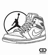 Jordans Draw Jumpman Lakers Getdrawings Dope Zapatillas Sneaker sketch template