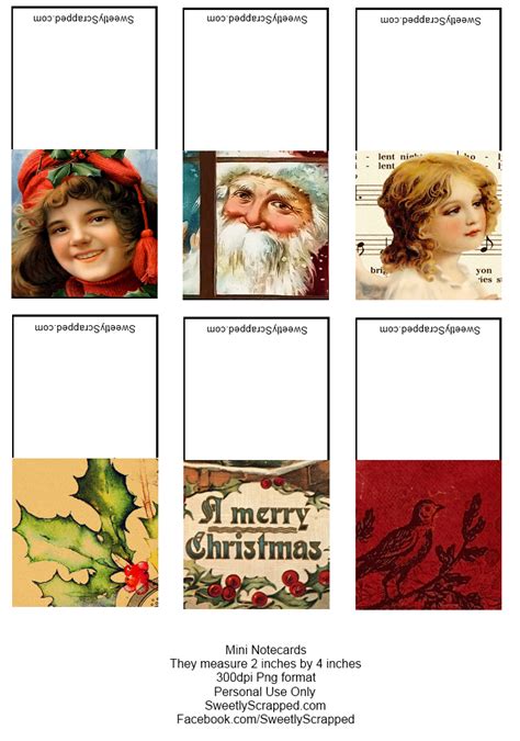 printable christmas mini cards  christmas printables christmas