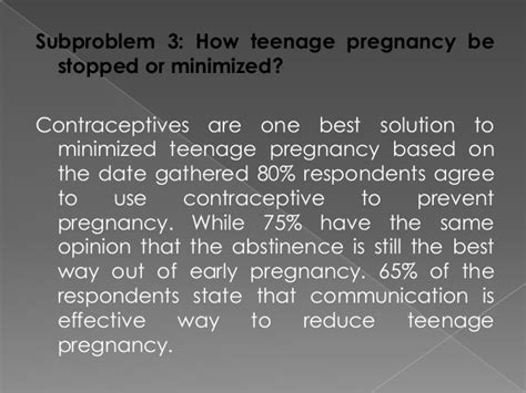 causes of teenage pregnancy