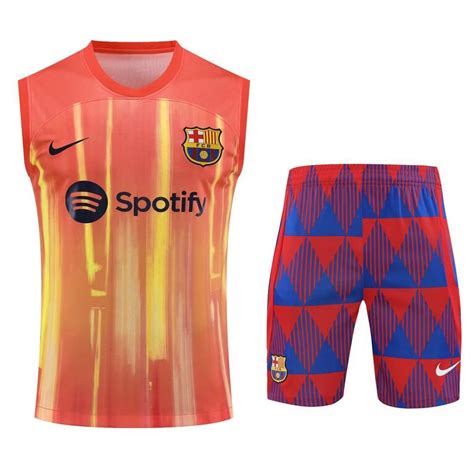 barcelona  training vest uniforms orange yellow kits model barcelona cheap