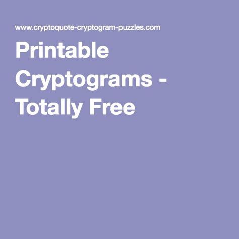 printable cryptograms totally   printables  printables