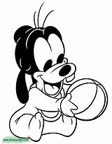 Baby Goofy Coloring Pages Disney Babies Wacky Cartoon Printable Minnie Mickey Drawing Color Mouse Characters Pluto Cute Donald Disneyclips Book sketch template