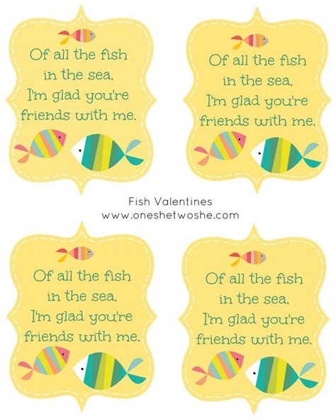 creative goldfish snack sayings  valentines