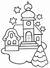 Noel Colorat Navidad Eglise Hiver Craciun Biserici Desene Casute Mansiones Planse Gs Fise Colorier sketch template