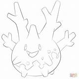 Coloring Corsola Pages Drawing sketch template