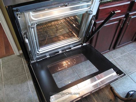 cleaning   glass  oven doors scavenger chic