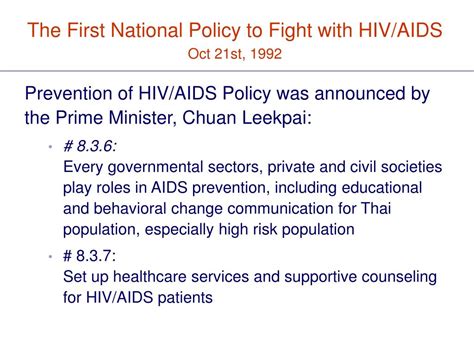 Ppt Brief Overview Of The Hiv Epidemic And The