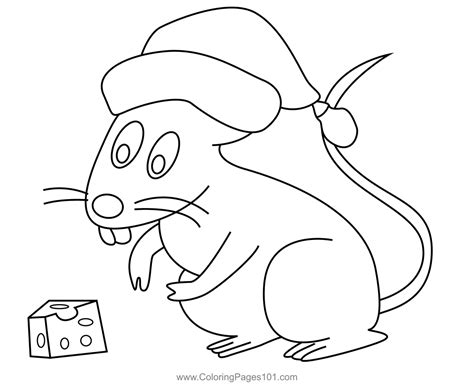 christmas mouse coloring page  kids  christmas animals