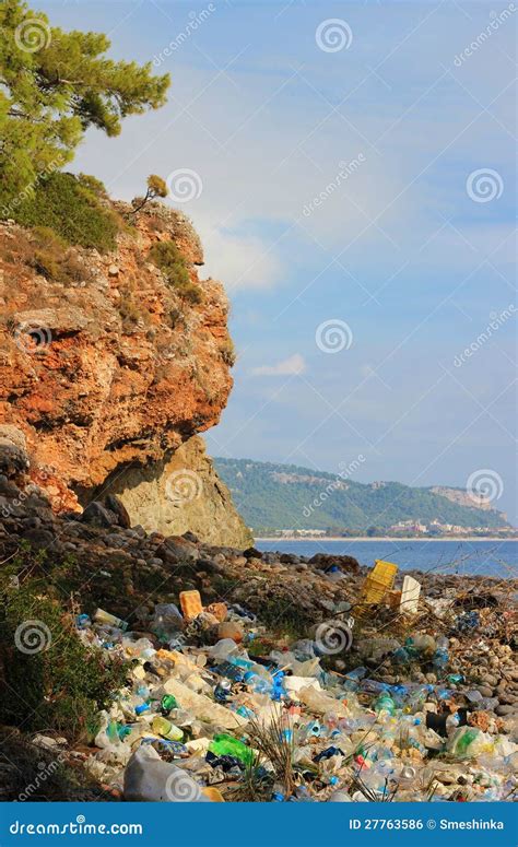 nature pollution  seacoast royalty  stock image image