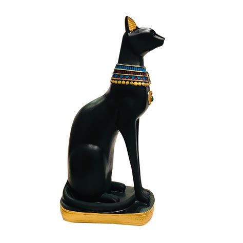 black egyptian ancient style cat goddess bastet statue 2 sizes availa