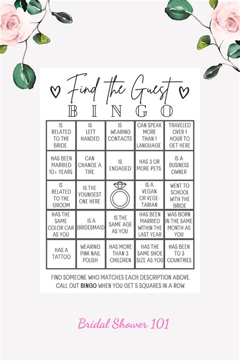 find  guest bingo  printable printable word searches