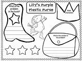 Purse Purple Lilly Plastic Activity Coloring Worksheets Conflict Resolution Activities Worksheet Sheets Printable Story Classroom Personal Resolving Worksheeto sketch template