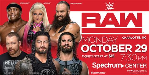 Wwe Monday Night Raw Spectrum Center Charlotte