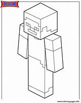 Minecraft Coloring Pages Steve Printable Colouring Color Clipart Print Popularmmos Popular Library Template sketch template