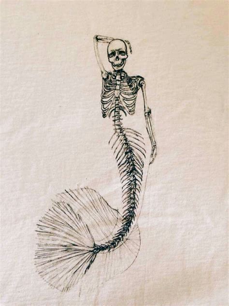 Jdhjxjxn Full Sleeve Tattoos Mermaid Skeleton Mermaid Drawings