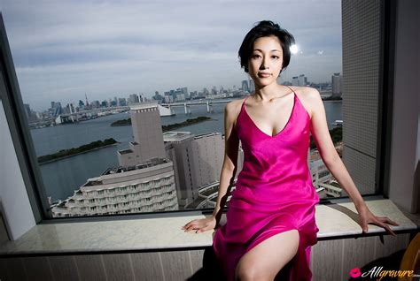 Noriko Aoyama Asian Is A True Diva In Elegant Satin Dresses