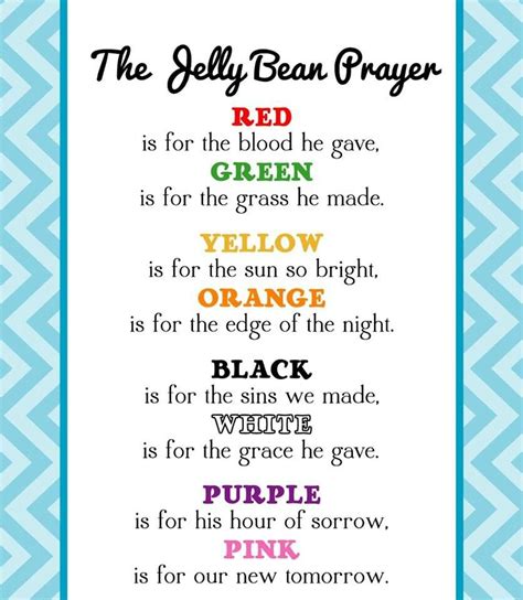 jelly bean prayer printables