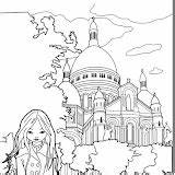 Coloring Montmartre France Colorear sketch template