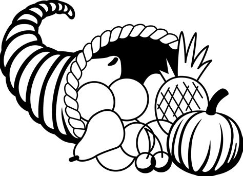 Thanksgiving Clipart Black And White 56 Cliparts