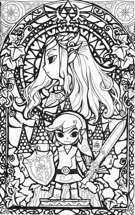 zelda  video games  printable coloring pages