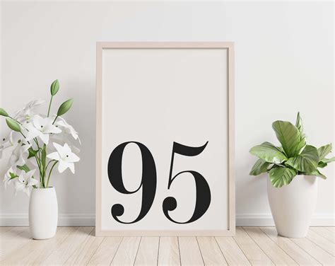 number  poster printable art instant  printable etsy