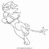 Luxray Pokemon Cartoni sketch template