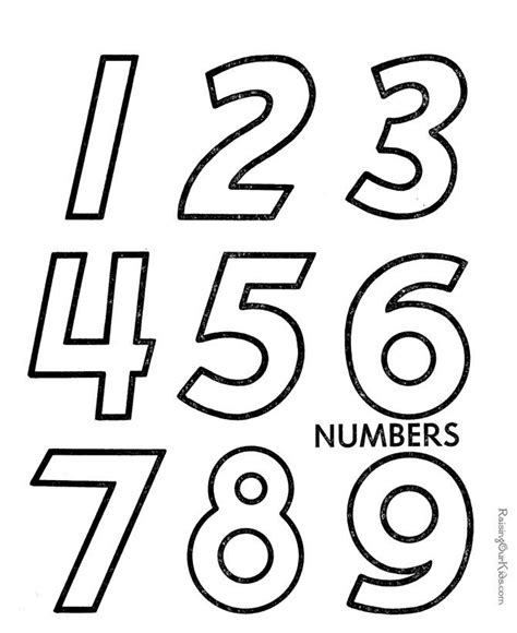 preschool number coloring pages preschool numbers pinterest