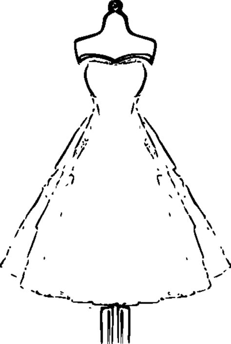 printable fashion dress coloring pages