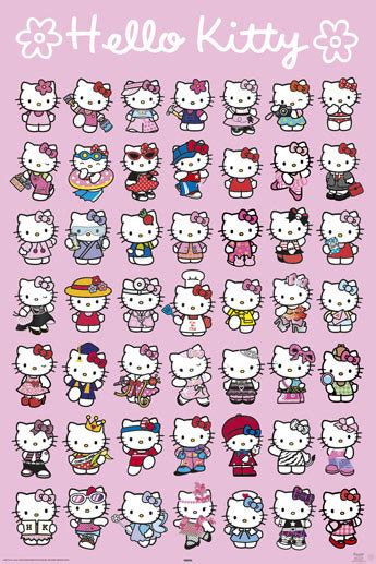 kitty characters poster sold  europosters
