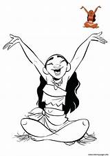 Moana Coloring Pages Disney Princess Happy Printable Color Kids Cartoon Colouring Print Disneyclips Pdf Coloringpagesonly Colors Choose Board Cheering sketch template