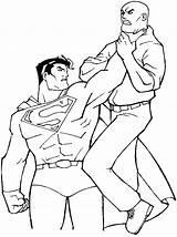 Superman Gangster Luthor Levantando Inimigo Pages Stops Lex Throttle Villain Kolorowanka Tudodesenhos sketch template