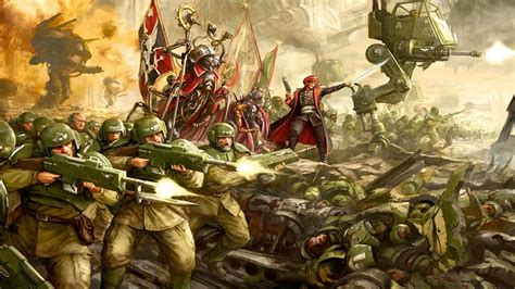 warhammer  imperial guard units teased techraptor