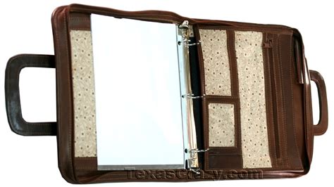 buy western tooled leather portfolio binder  unique texas gifts